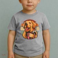 Golden Retriever Dog Coffee Toddler T-Shirt thumb 2