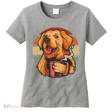 Golden Retriever Dog Coffee Women's T-Shirt