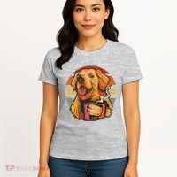 Golden Retriever Dog Coffee Women's T-Shirt thumb 4