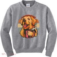 Golden Retriever Dog Coffee Kids Sweatshirt thumb 0
