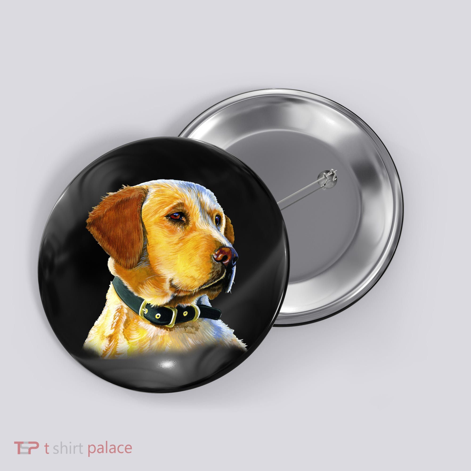 Golden Retriever Dog Portrait Button