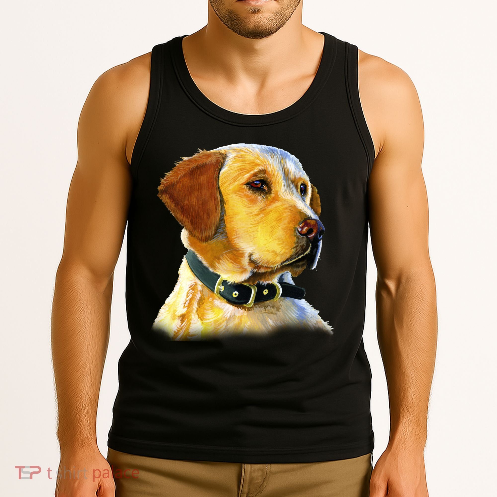 Golden Retriever Dog Portrait Tank Top