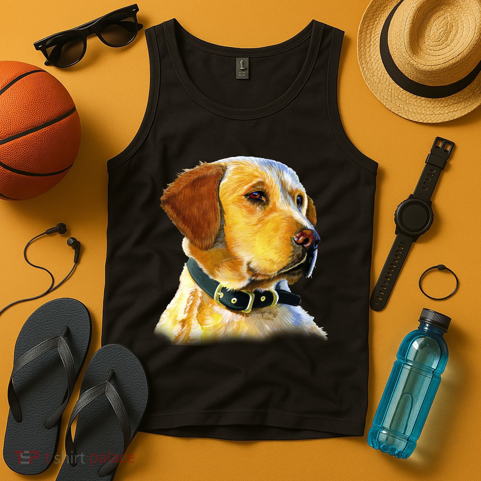 Golden Retriever Dog Portrait Tank Top