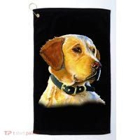 Golden Retriever Dog Portrait Golf Towel thumb 0