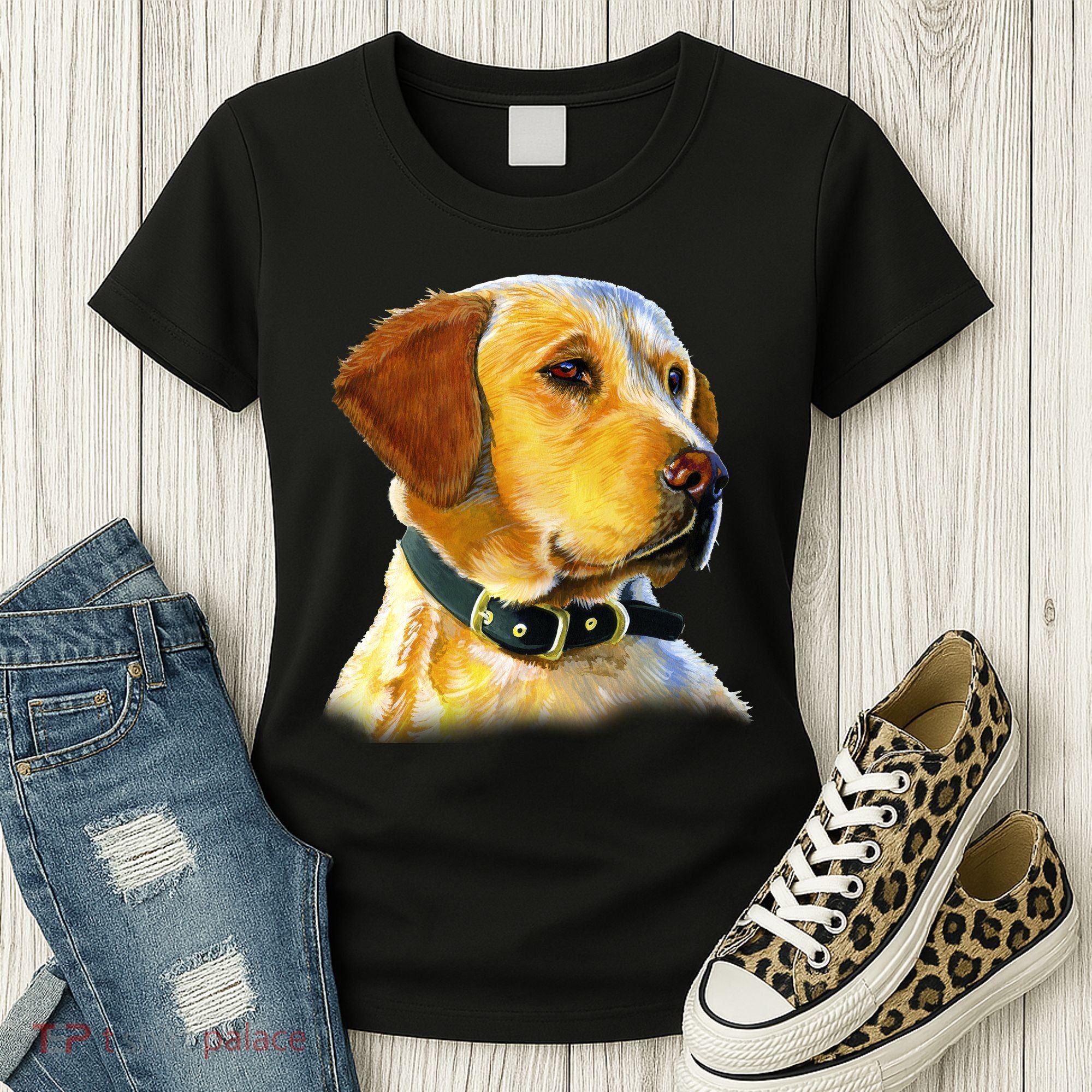 Golden Retriever Dog Portrait Women's T-Shirt