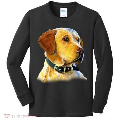Golden Retriever Dog Portrait Kids Long Sleeve Shirt