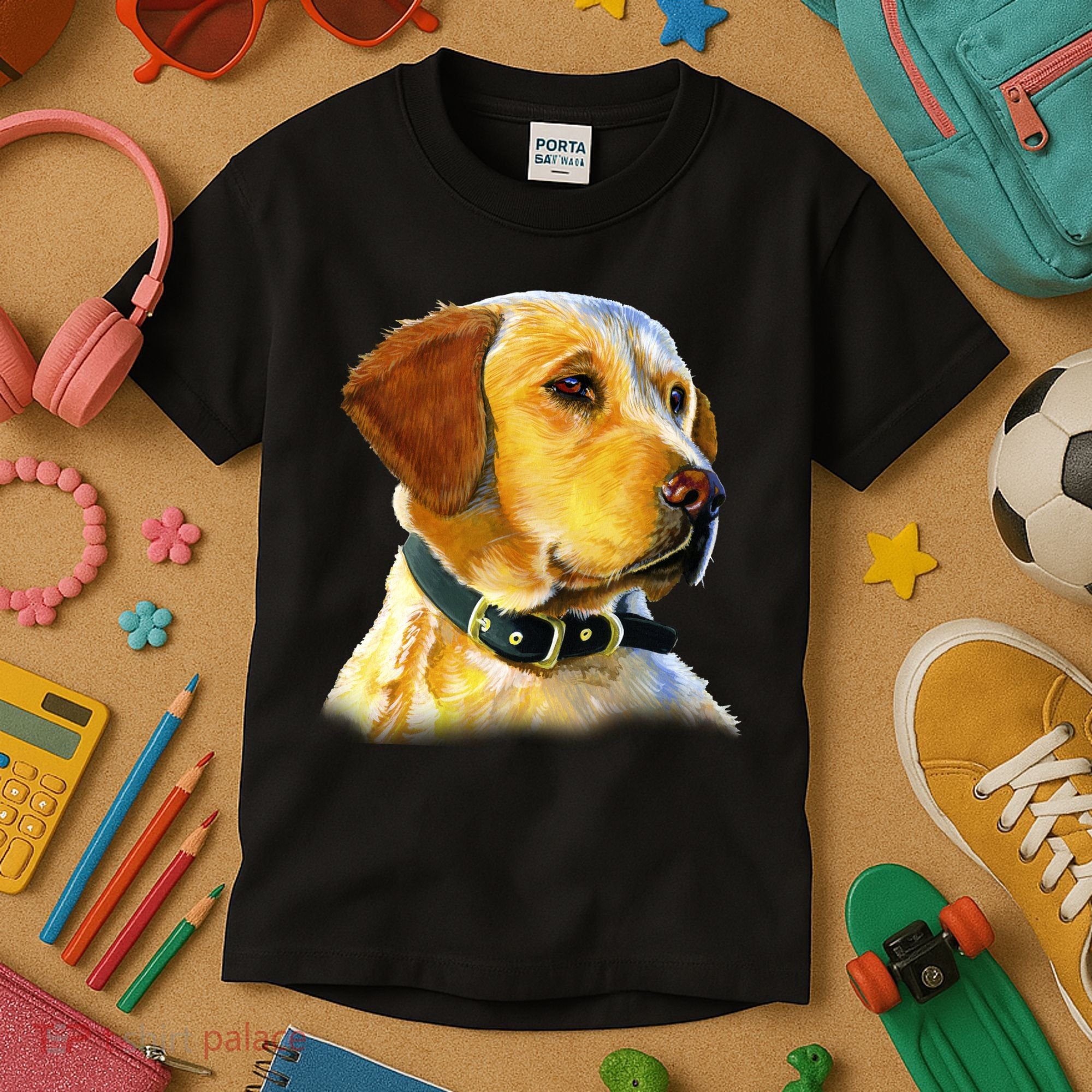 Golden Retriever Dog Portrait Kids T-Shirt