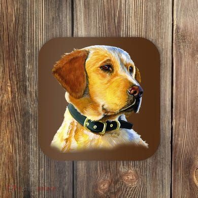 Golden Retriever Dog Portrait Coaster