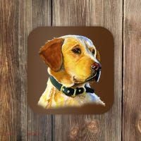 Golden Retriever Dog Portrait Coaster thumb 0