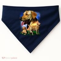 Golden Retriever Family USA-Made Doggie Bandana thumb 0