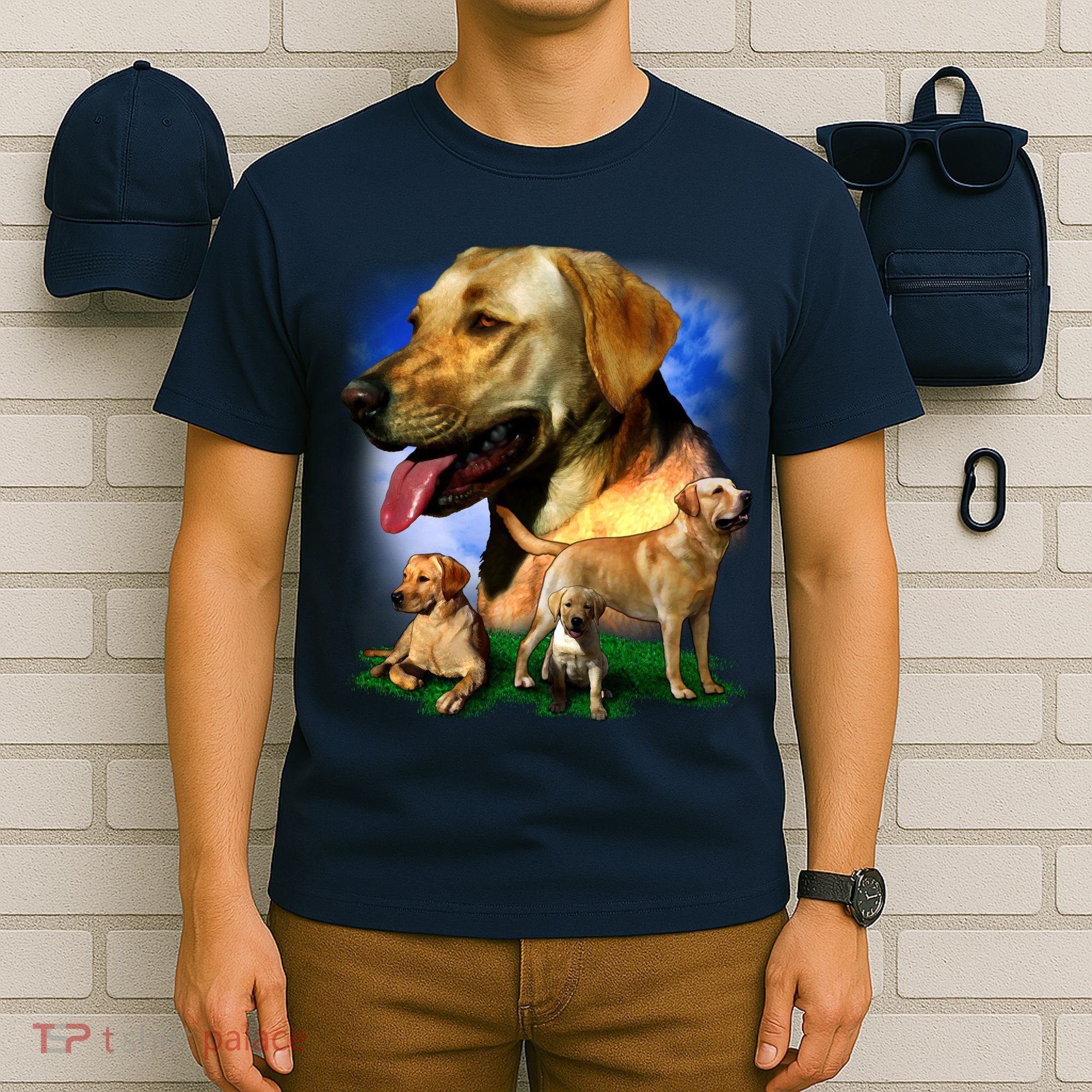 Golden Retriever Family T-Shirt