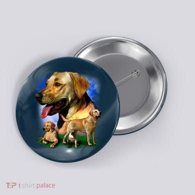 Golden Retriever Family Button