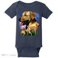 Golden Retriever Family Baby Bodysuit thumb 0