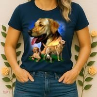 Golden Retriever Family Women's T-Shirt thumb 2