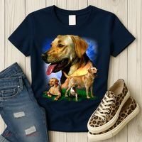 Golden Retriever Family Women's T-Shirt thumb 3