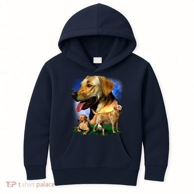 Golden Retriever Family Kids Hoodie