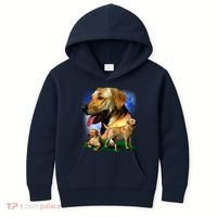 Golden Retriever Family Kids Hoodie thumb 0