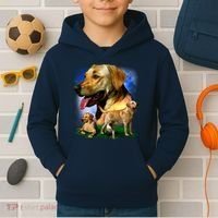 Golden Retriever Family Kids Hoodie thumb 2