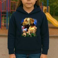 Golden Retriever Family Kids Hoodie thumb 3