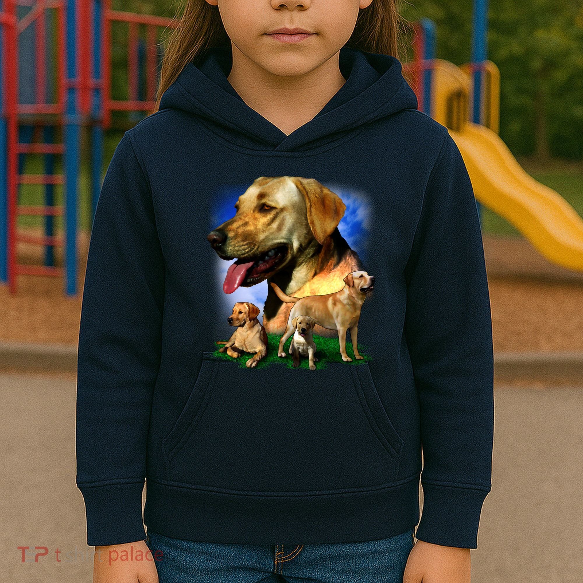 Golden Retriever Family Kids Hoodie