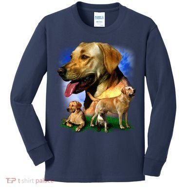 Golden Retriever Family Kids Long Sleeve Shirt
