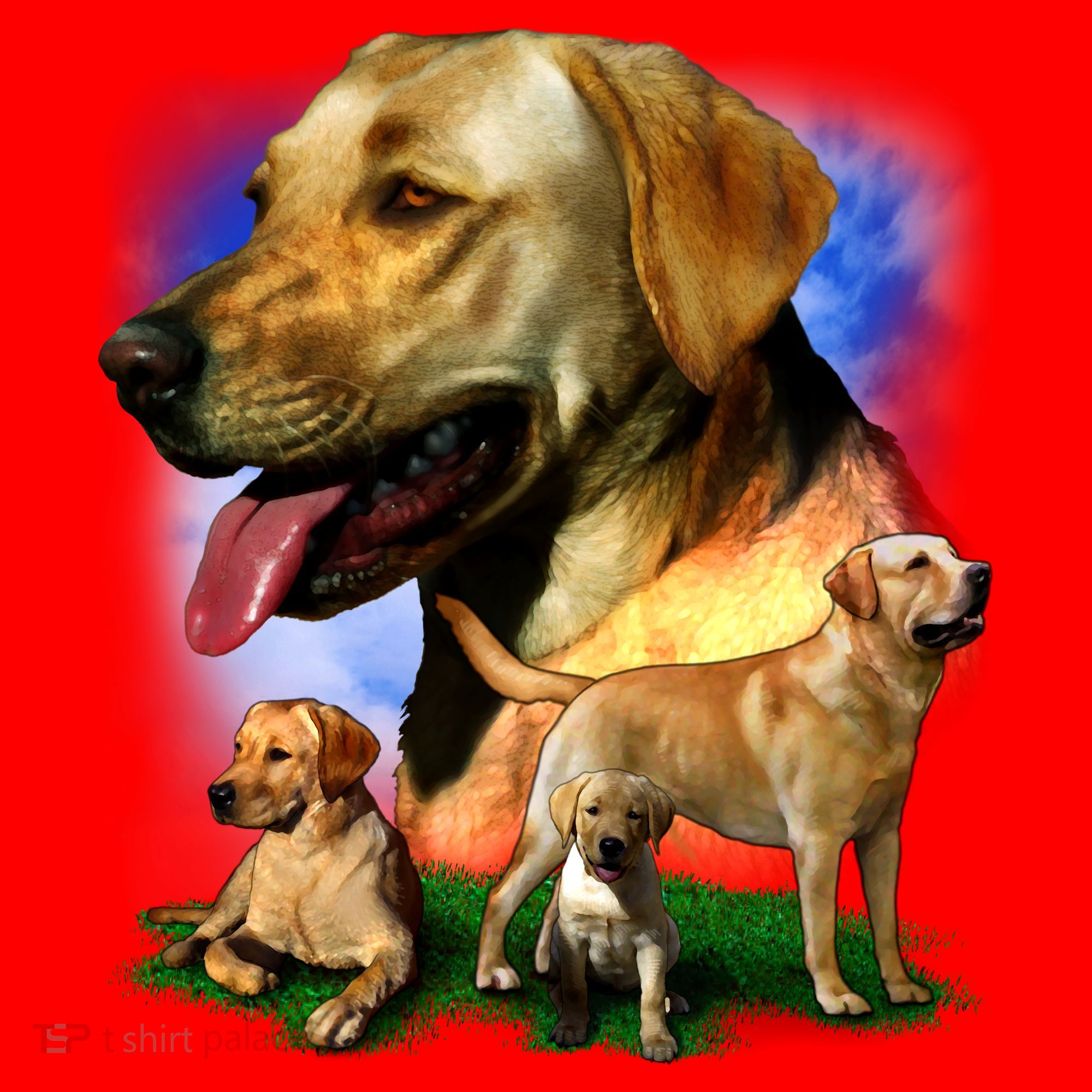 Golden Retriever Family Santa Hat