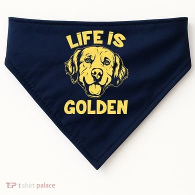 Golden Retriever Life Is Golden  USA-Made Doggie Bandana