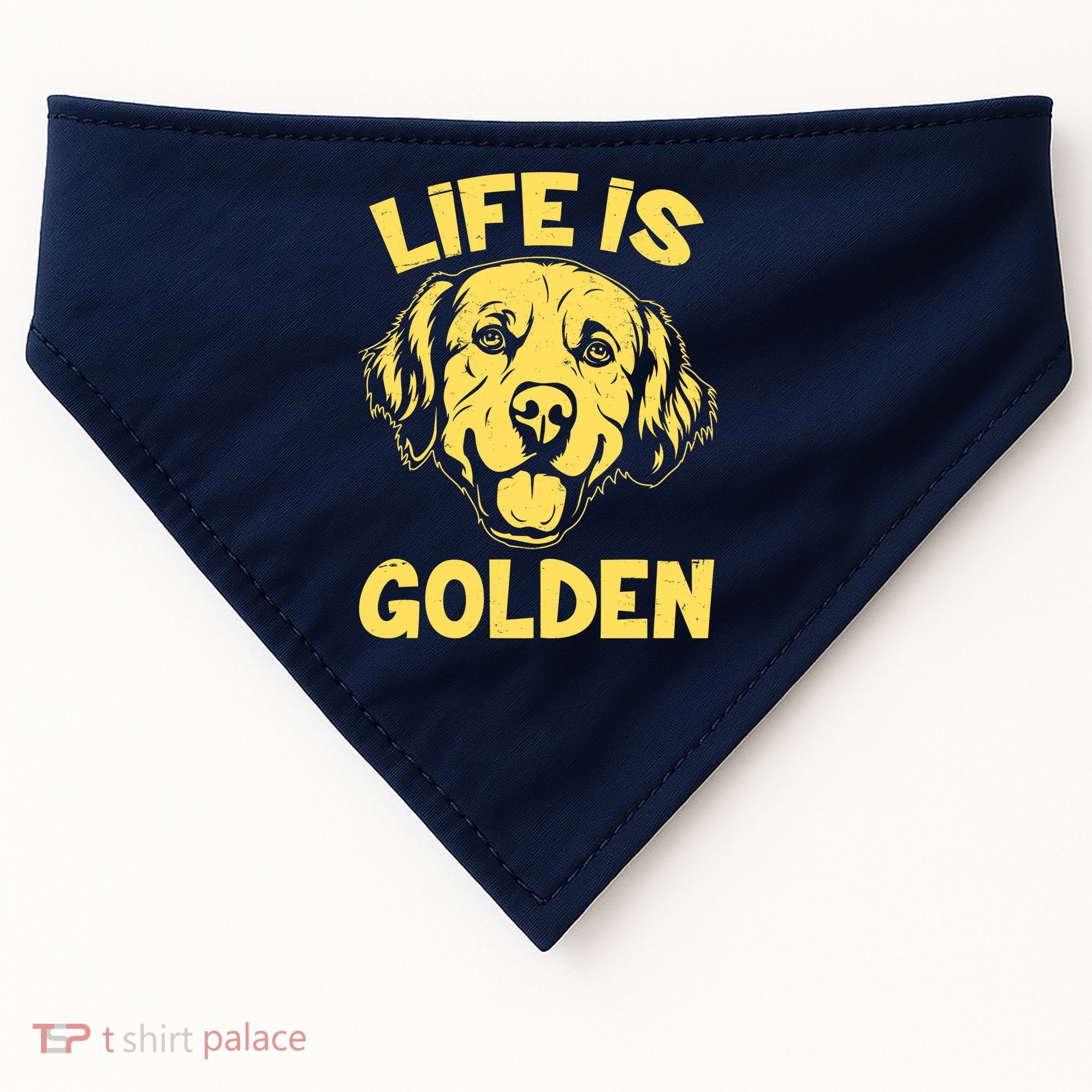 Golden Retriever Life Is Golden  USA-Made Doggie Bandana