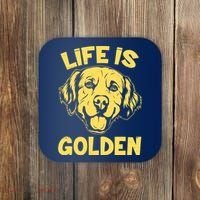 Golden Retriever Life Is Golden  Coaster thumb 0