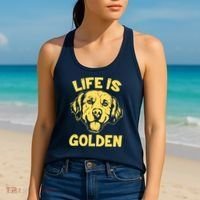 Golden Retriever Life Is Golden  Women's Tank Top thumb 2