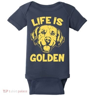 Golden Retriever Life Is Golden  Baby Bodysuit