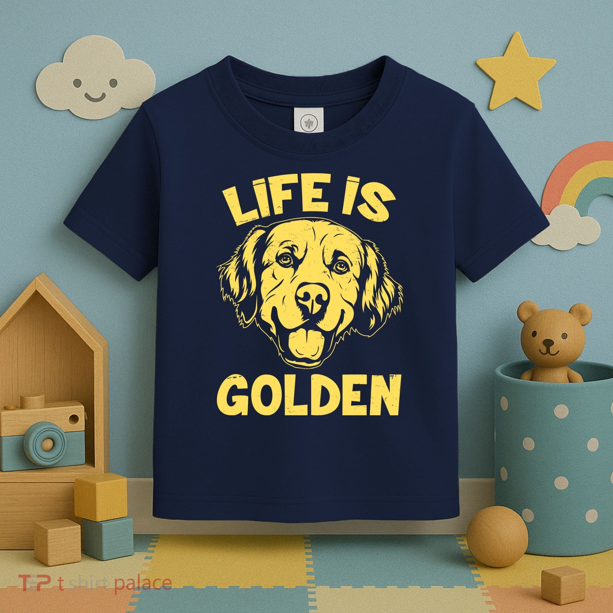 Golden Retriever Life Is Golden  Toddler T-Shirt