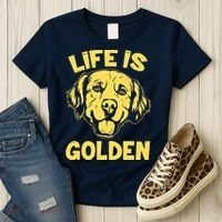 Golden Retriever Life Is Golden  Women's T-Shirt thumb 3