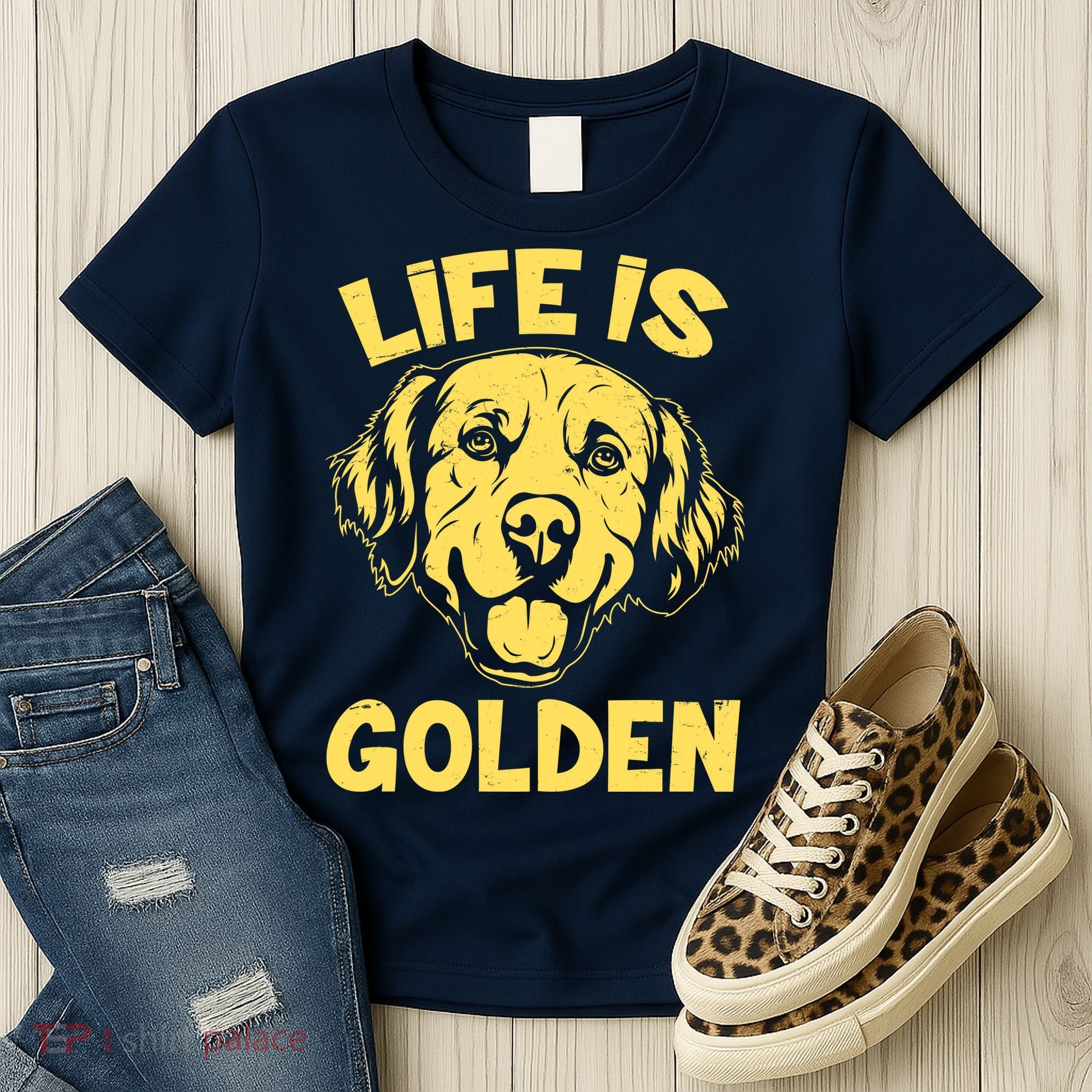 Golden Retriever Life Is Golden  Women's T-Shirt