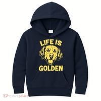 Golden Retriever Life Is Golden  Kids Hoodie thumb 0