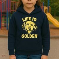 Golden Retriever Life Is Golden  Kids Hoodie thumb 3
