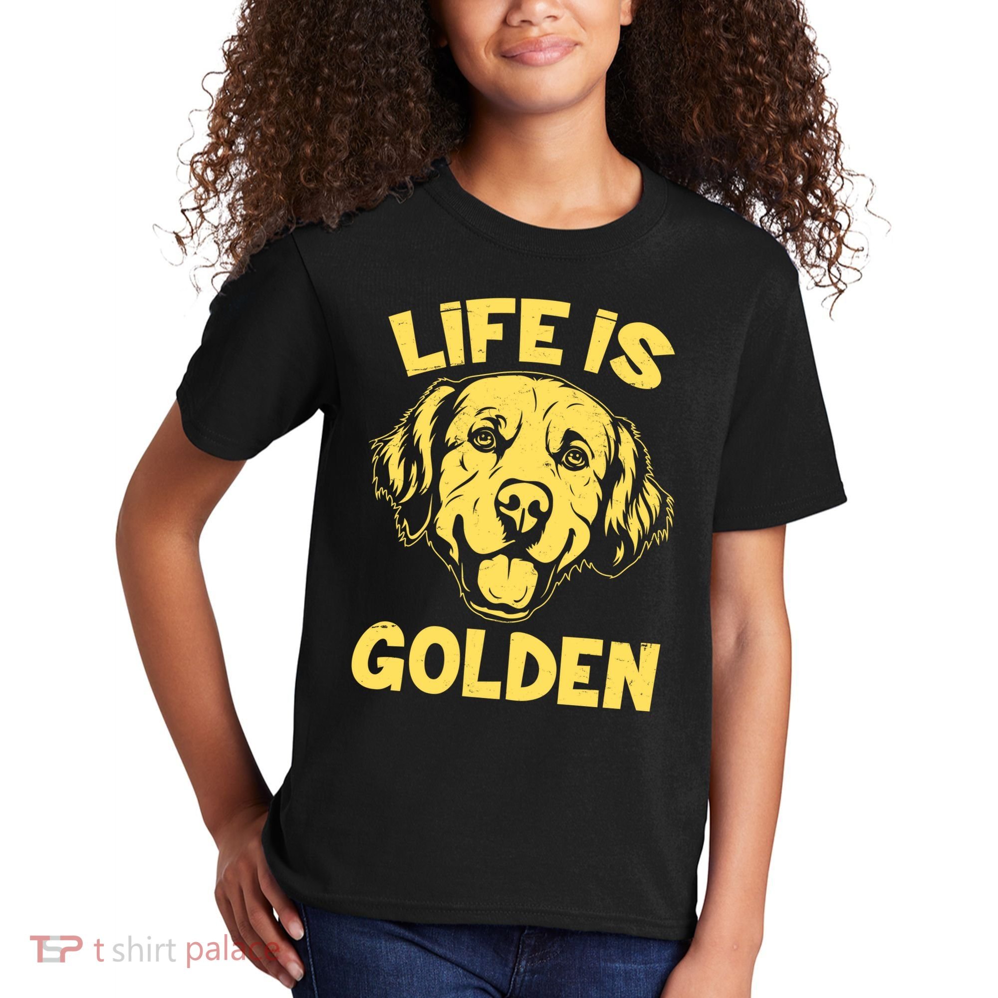 Golden Retriever Life Is Golden  Kids T-Shirt