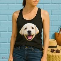 Golden Retriever Pup Face Women's Tank Top thumb 2