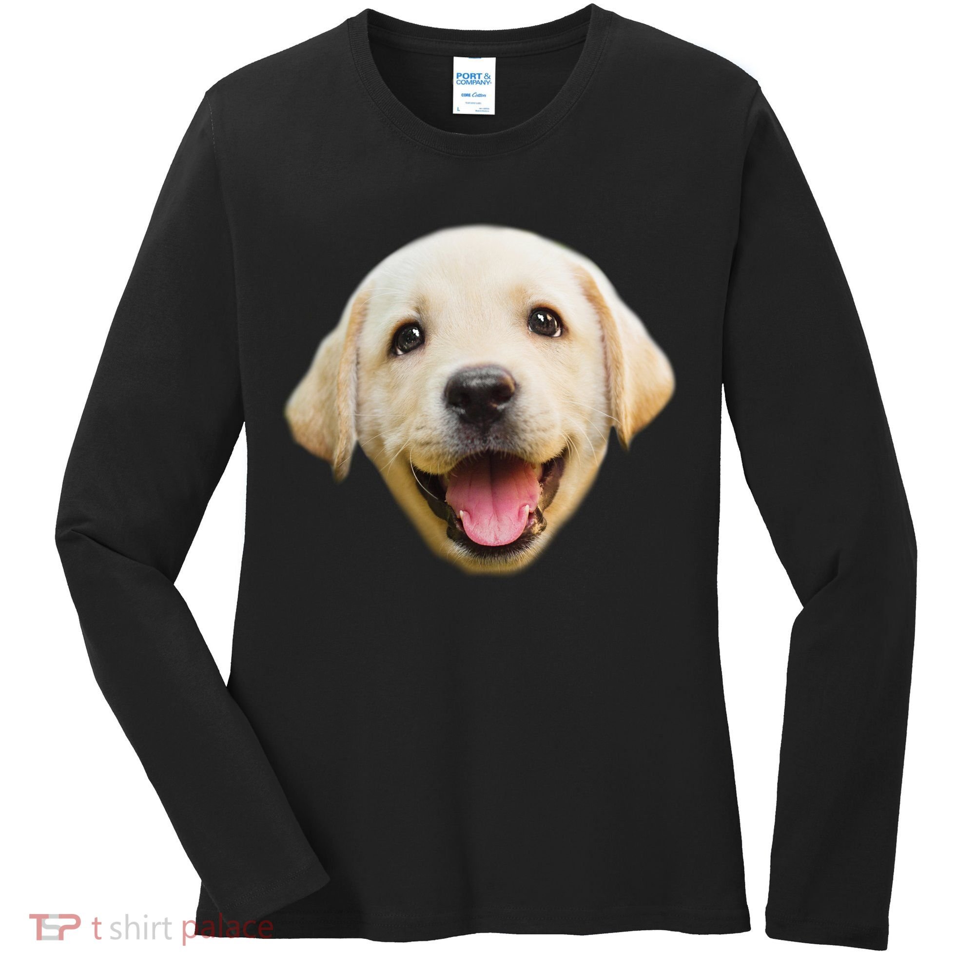 Golden Retriever Pup Face Women's Long Sleeve Shirt