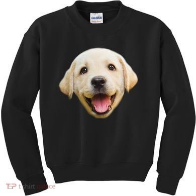Golden Retriever Pup Face Kids Sweatshirt