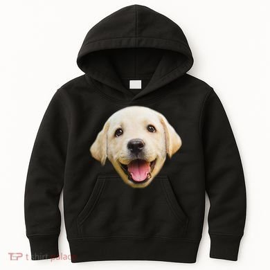 Golden Retriever Pup Face Kids Hoodie