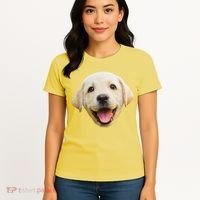 Golden Retriever Pup Face Women's T-Shirt thumb 4