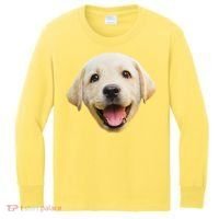 Golden Retriever Pup Face Kids Long Sleeve Shirt thumb 0