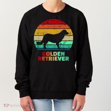 Golden Retriever Retro Silhouette Women's Sweatshirt