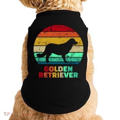 Golden Retriever Retro Silhouette Doggie Tank