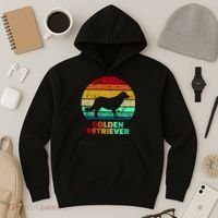 Golden Retriever Retro Silhouette Hoodie thumb 3