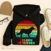 Golden Retriever Retro Silhouette Hoodie thumb 4