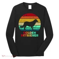 Golden Retriever Retro Silhouette Long Sleeve Shirt thumb 0