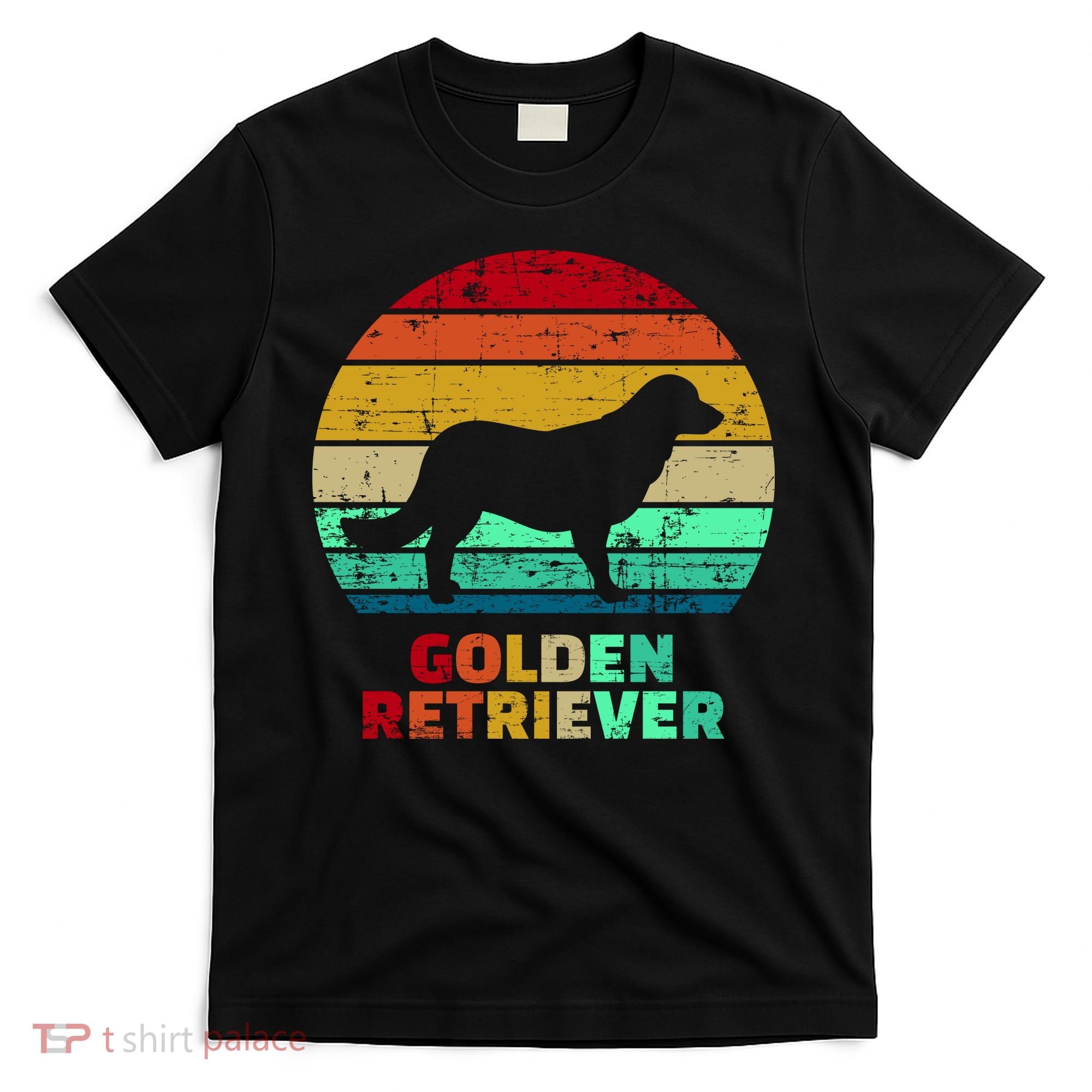 Golden Retriever Retro Silhouette T-Shirt