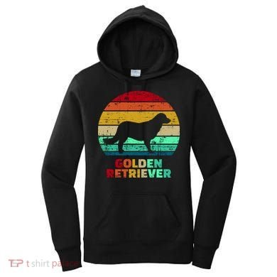 Golden Retriever Retro Silhouette Women's Hoodie